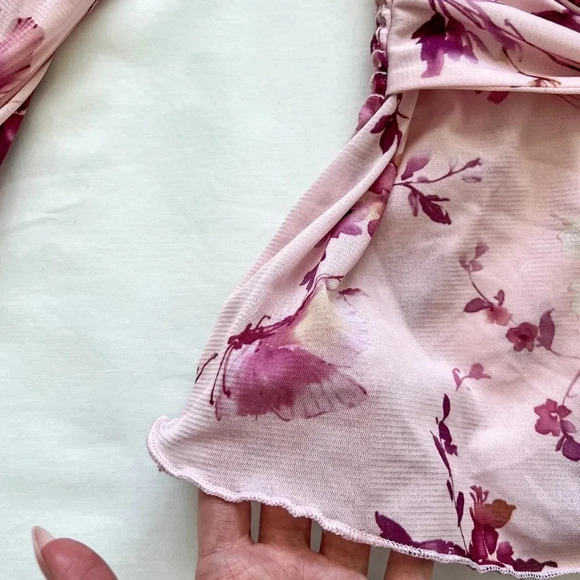 Vintage Y2K Floral Print Top - Picture 4 of 5